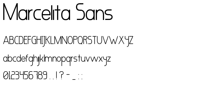 Marcelita Sans font